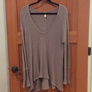 Free People waffle weave jersey tunic